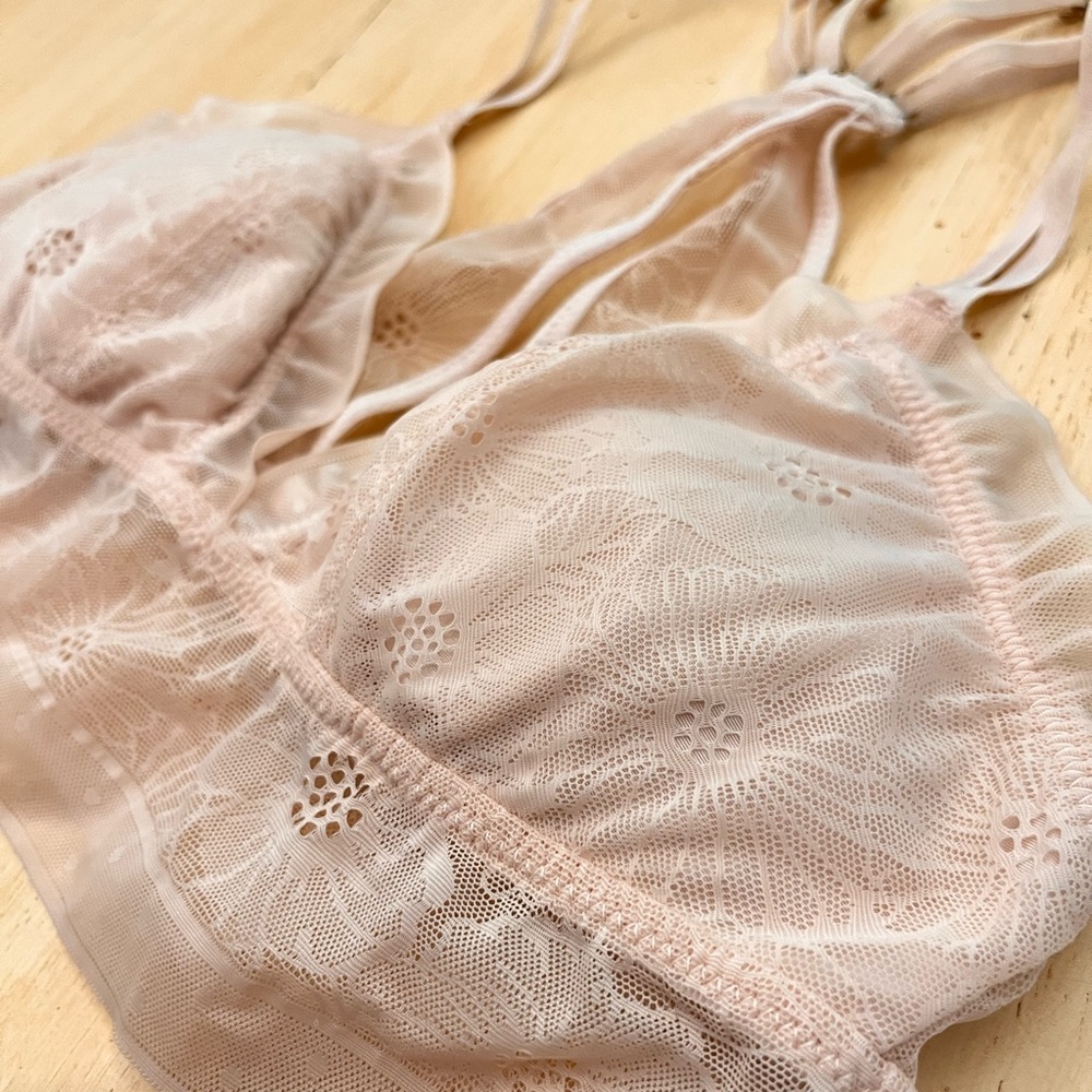 Blush pink aerie bralette